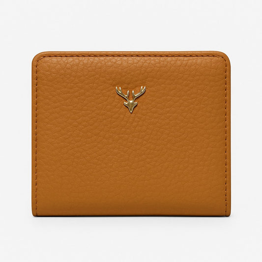 Women's Compact Genuine Leather Wallet - Roseli